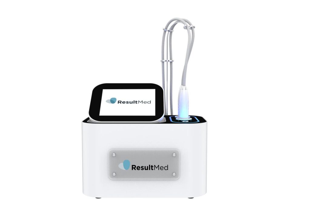 ResultMed RF microneedling device with touchscreen console and handpiece