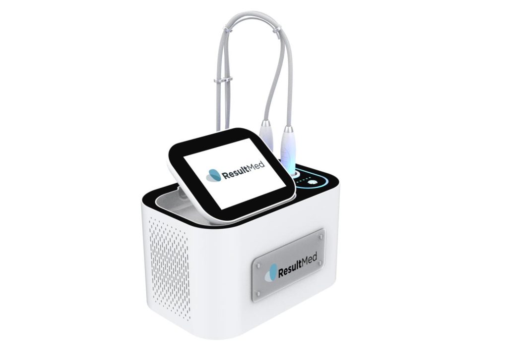 ResultMed RF microneedling console with articulated handpiece arm