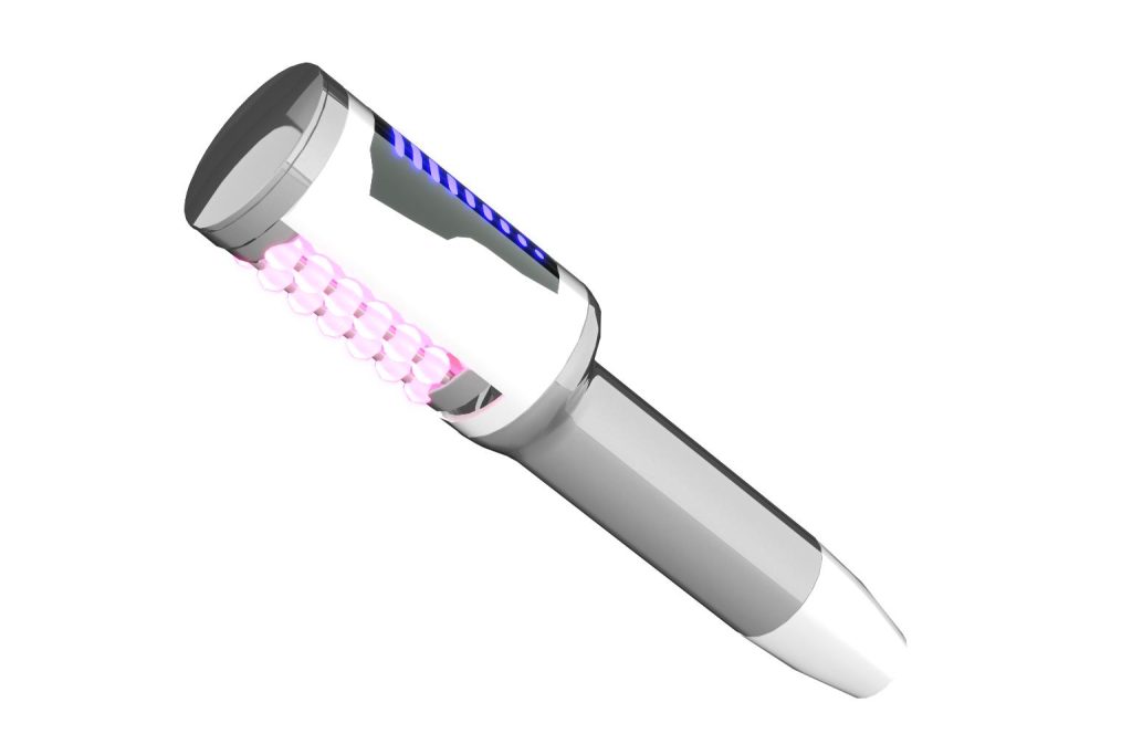 Red and pink LED light-therapy handpiece