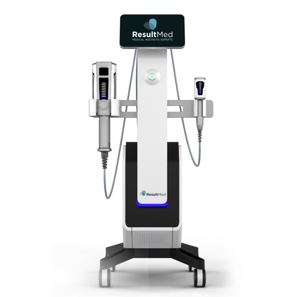 ResultMed treatment device on a trolley with dual handpieces