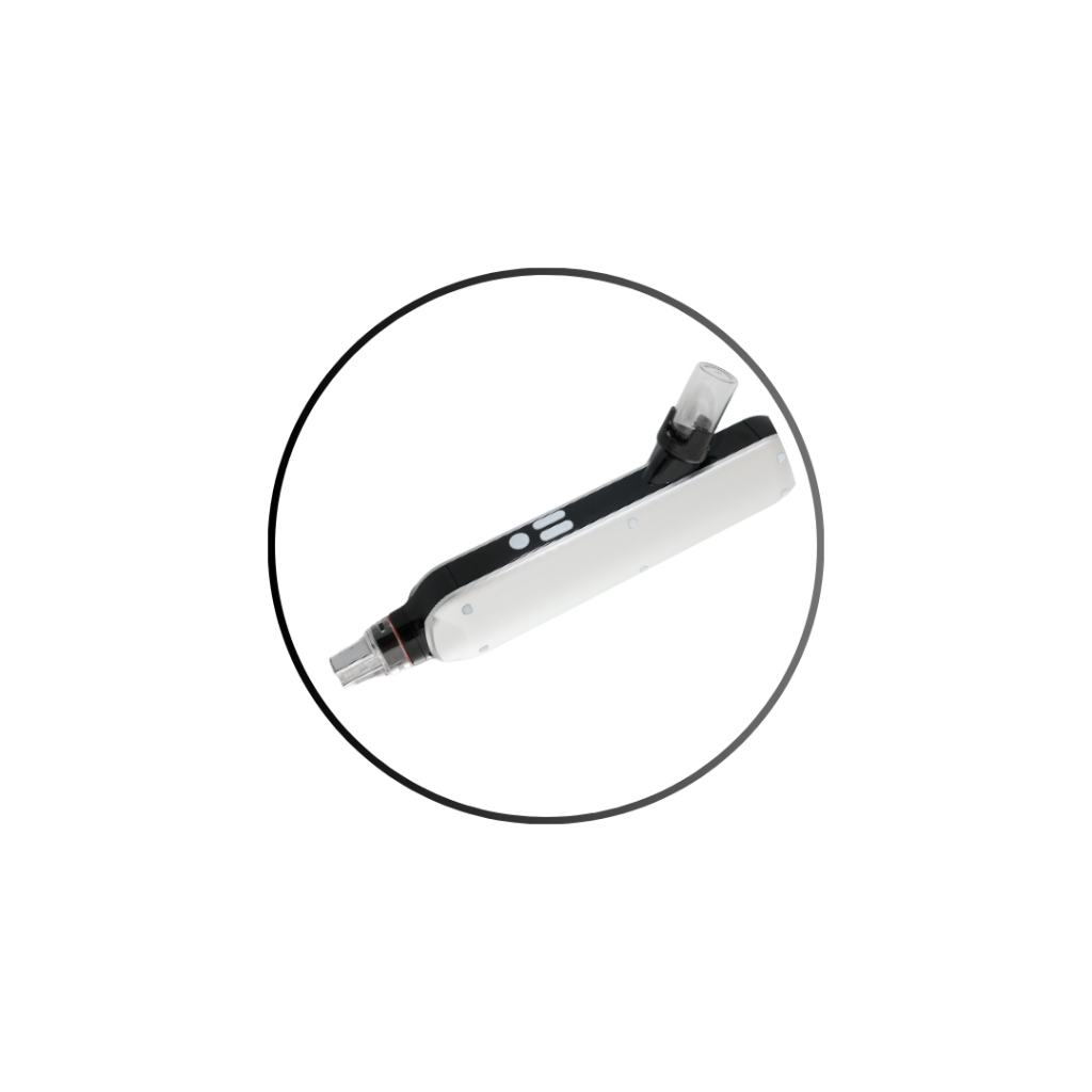 Aesthetic device handpiece with fine tip