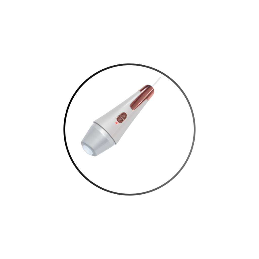 Aesthetic device handpiece with treatment window