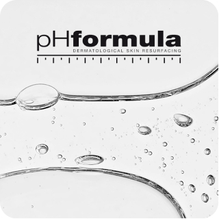 pHformula branding over clear serum gel droplets