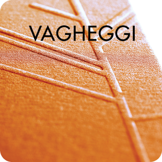 Vagheggi brand logo on an orange textured background