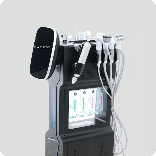 Face X multifunction facial platform with handpieces and touchscreen