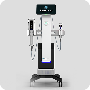 ResultMed floor-standing aesthetic device with dual handpieces
