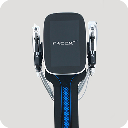 Face X aesthetic treatment device console with two handpieces